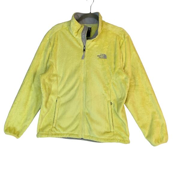 The North Face Women’s XL Osito Fleece Jacket Neon Yellow Full Zip - Picture 1 of 10